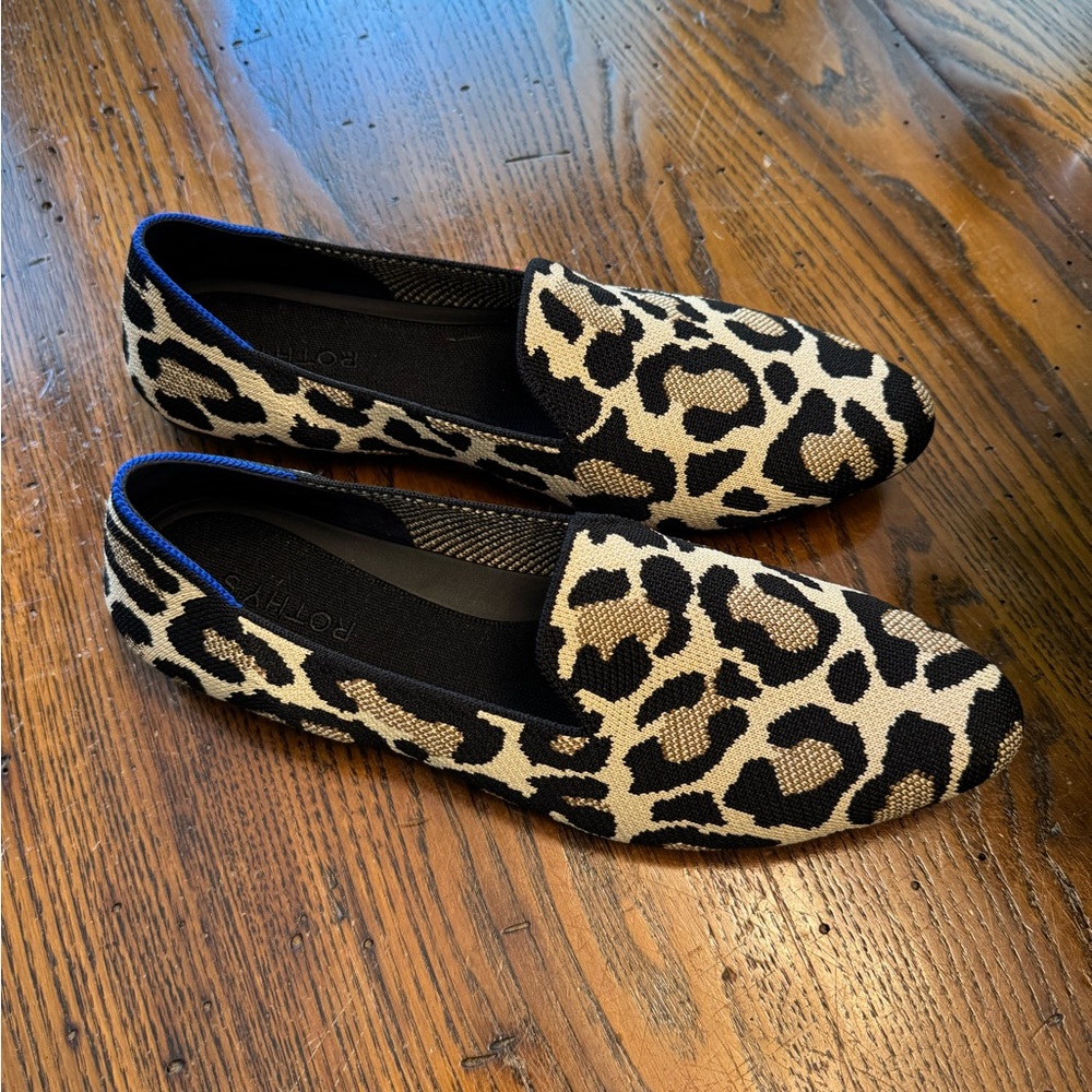 Rothy’s The Almond Loafer Sz 11.5 Desert Cat Leopard